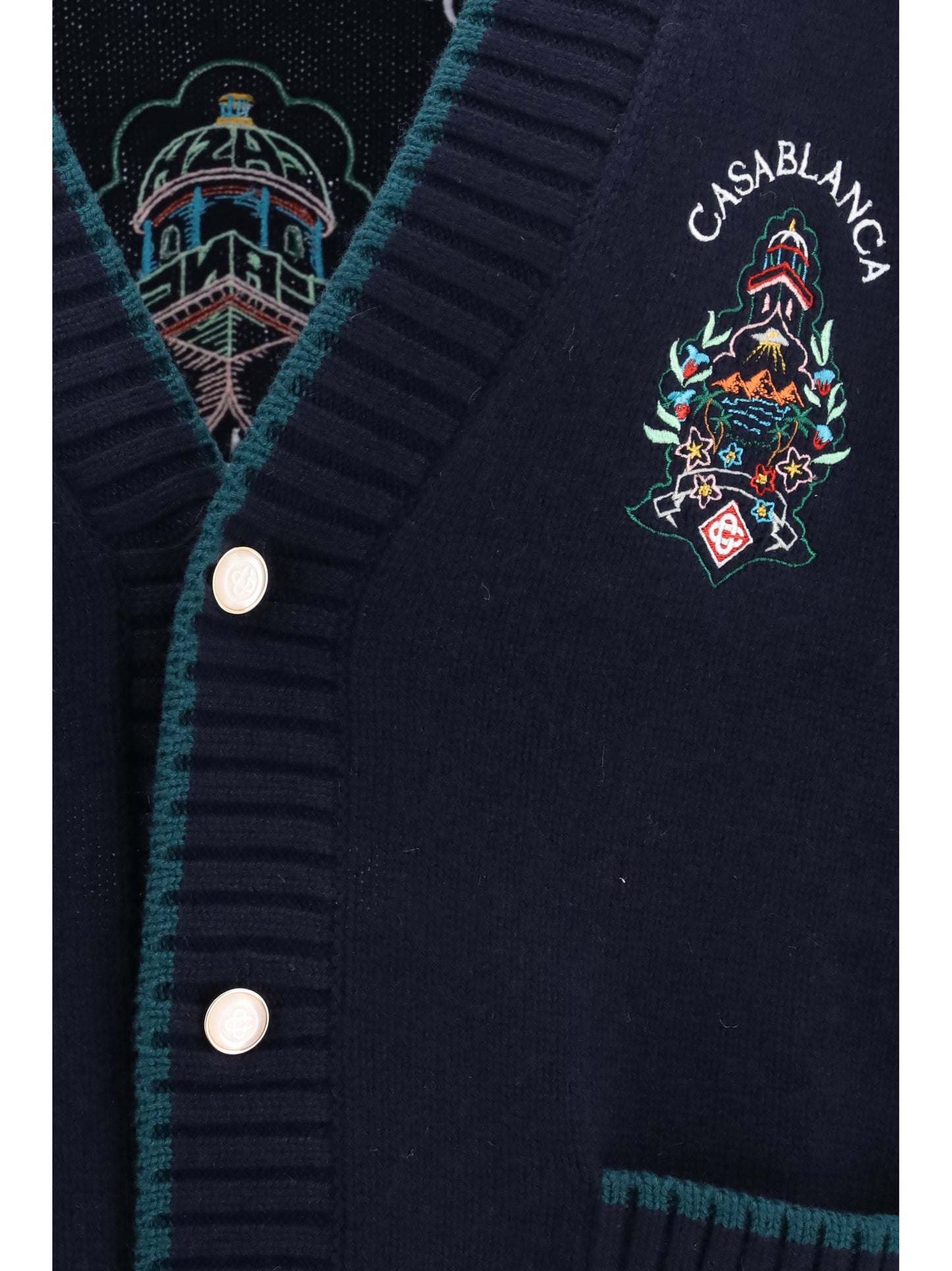 Casablanca Men Hotel Crest Cardigan CASABLANCA