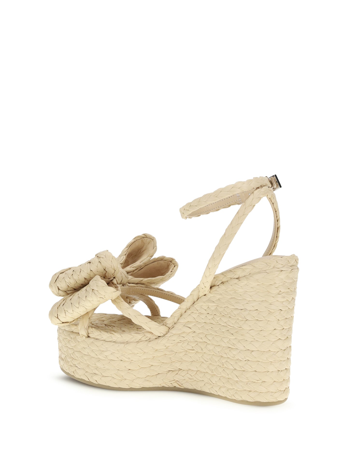 Mach & Mach Women Le Cadeau Raffia Wedge Sandals MACH & MACH