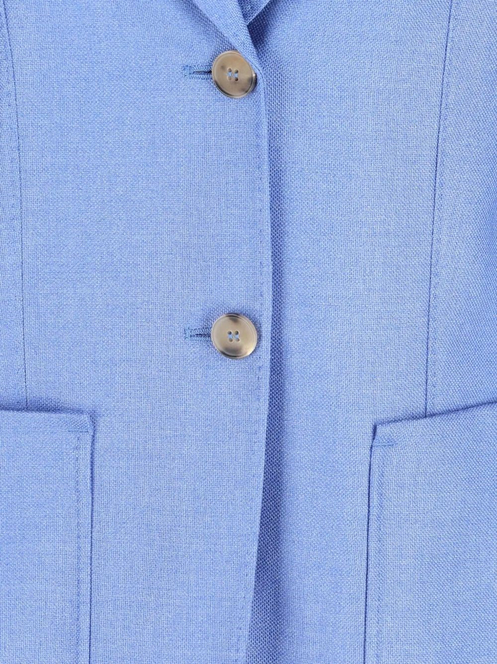 Max Mara Women Single-Breasted Wool And Silk Canvas Blazer MAX MARA