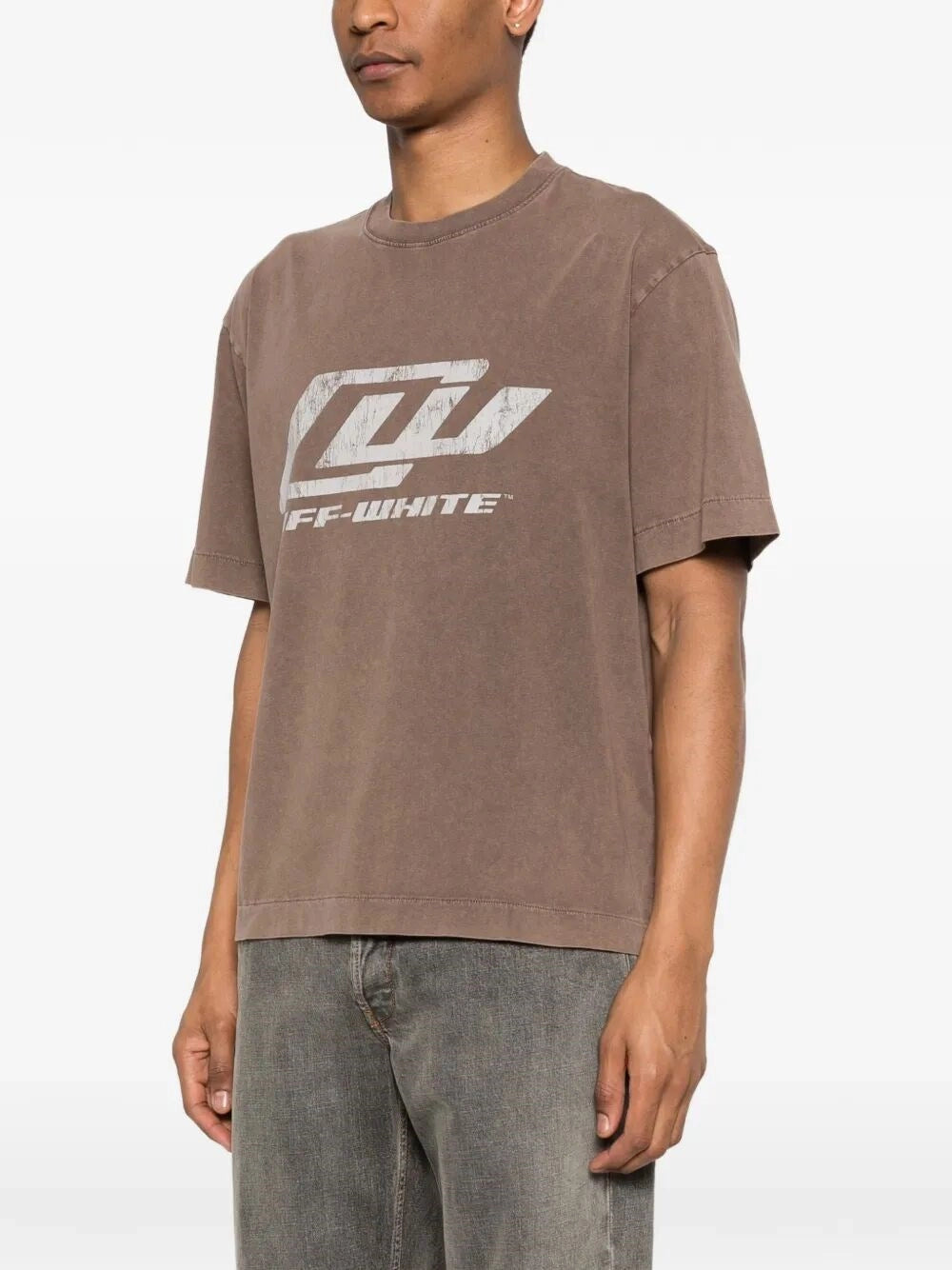 Off White Men `Owr Skate` Short Sleeve T-Shirt