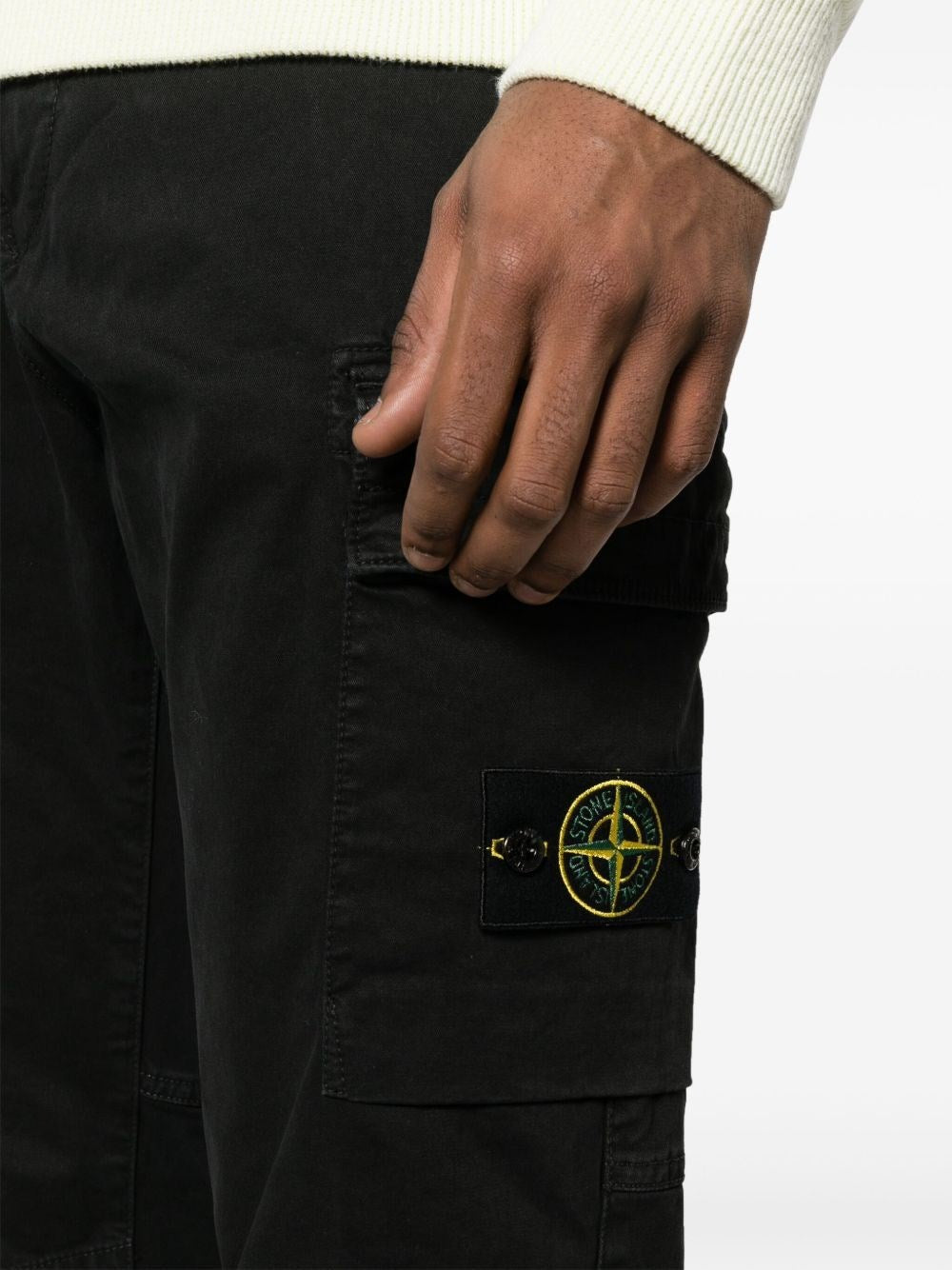 Stone Island Men Cargo Trousers In Broken Cotton Twill STONE ISLAND
