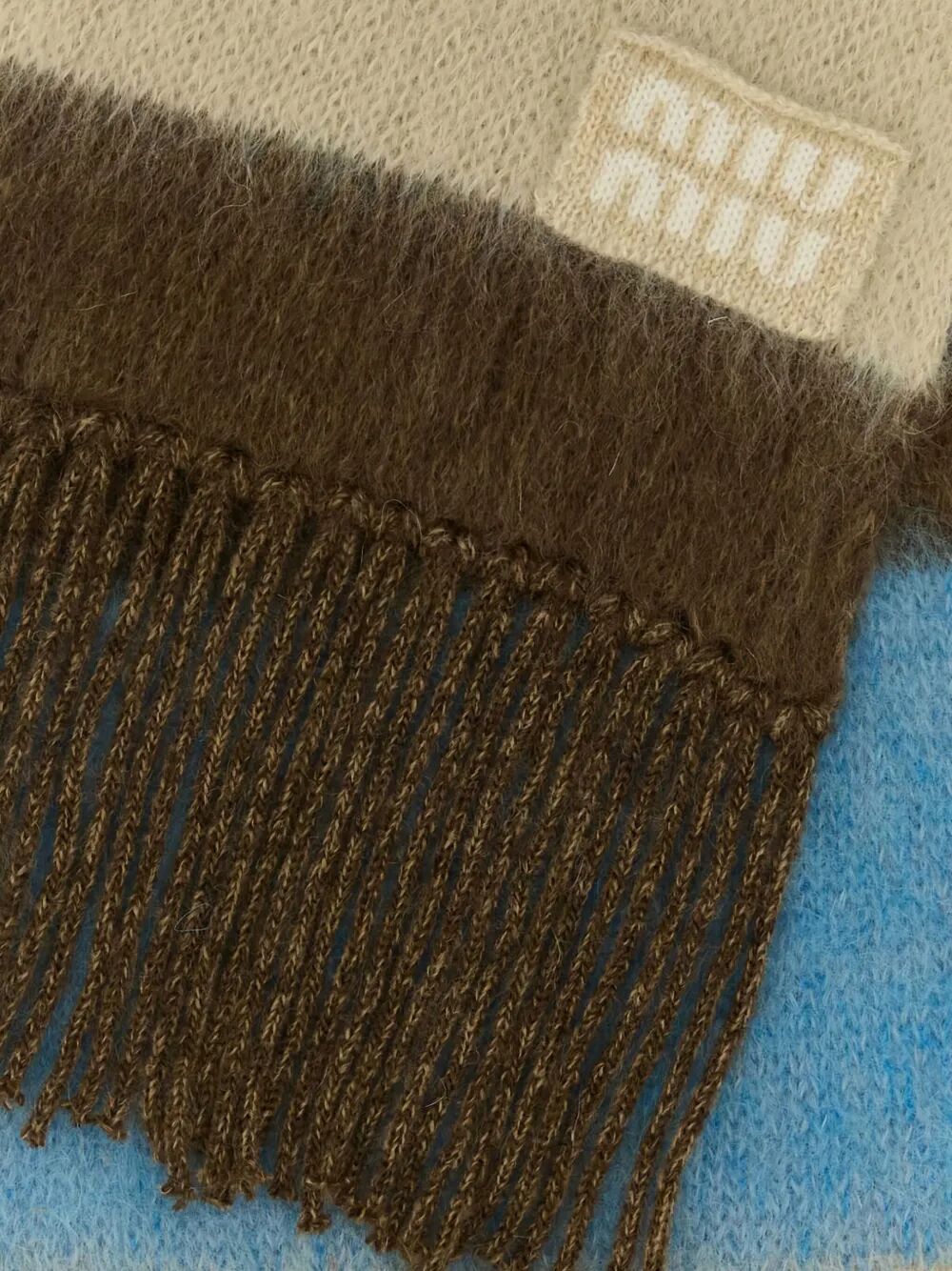 Miu Miu Women Wool Scarf With Fringes MIU MIU