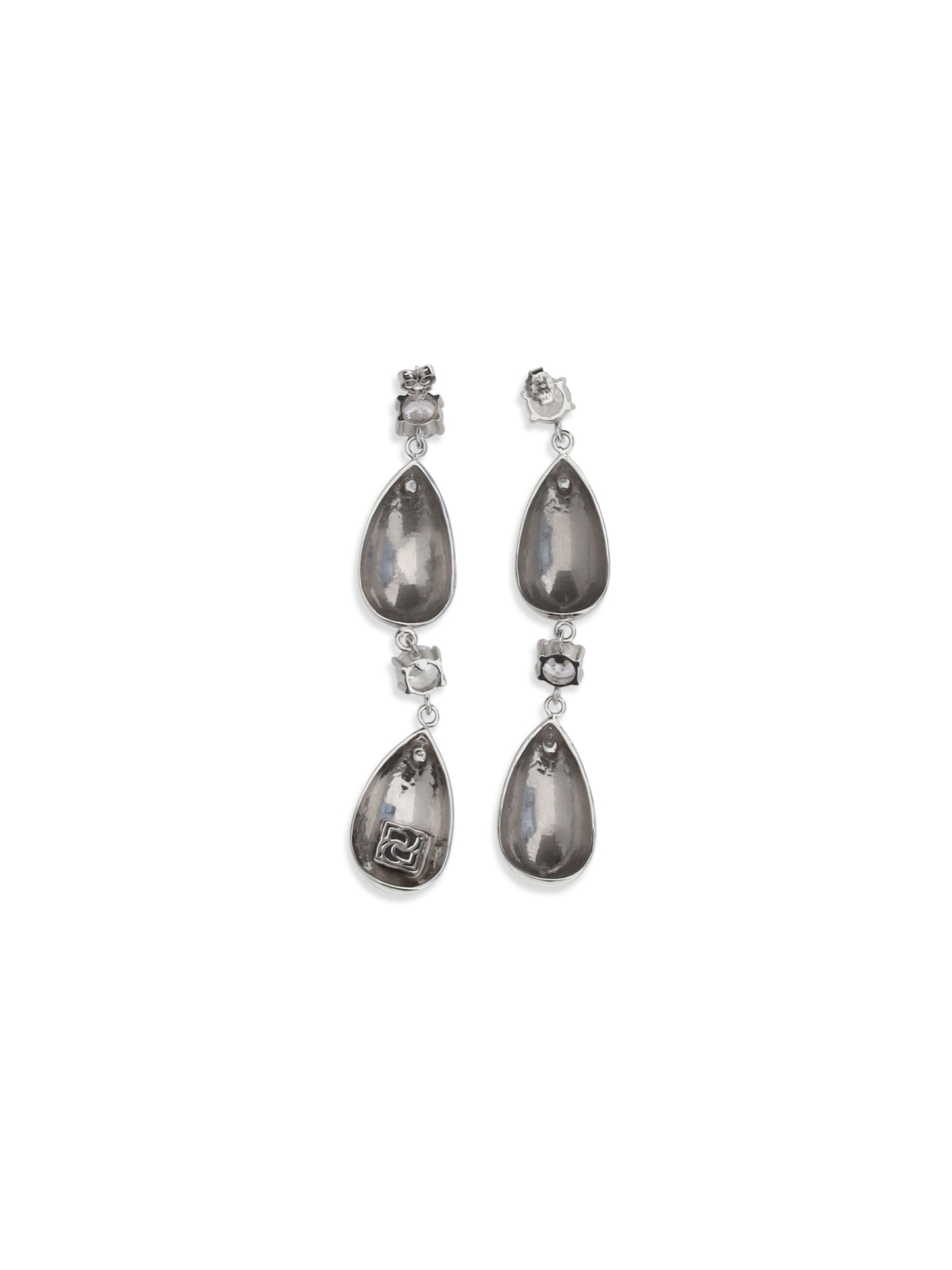 Magda Butrym Women Re26 Earrings 05 Rhodium MAGDA BUTRYM