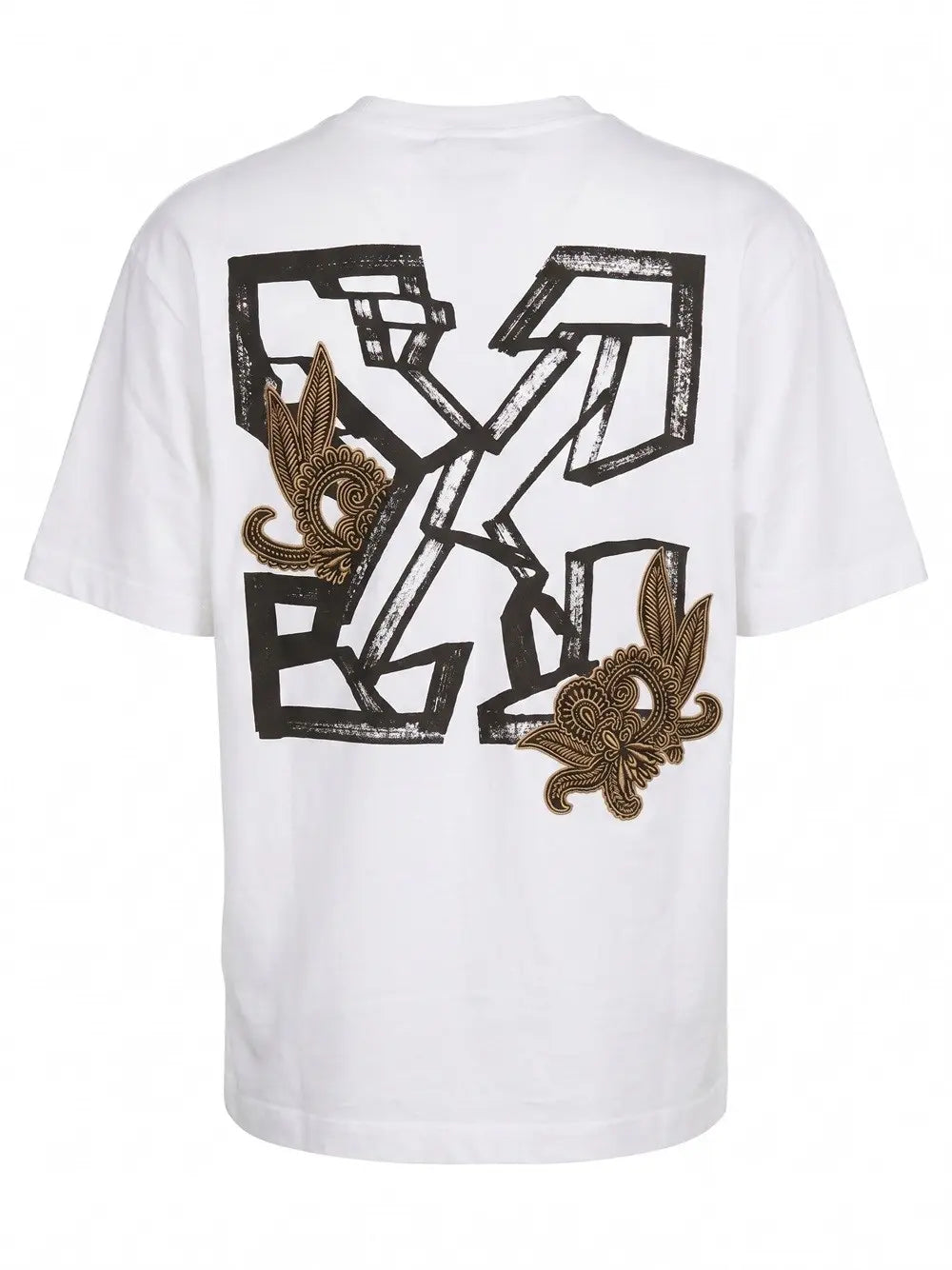 Off White Men `Paisley Arrow Skate` T-Shirt OFF-WHITE