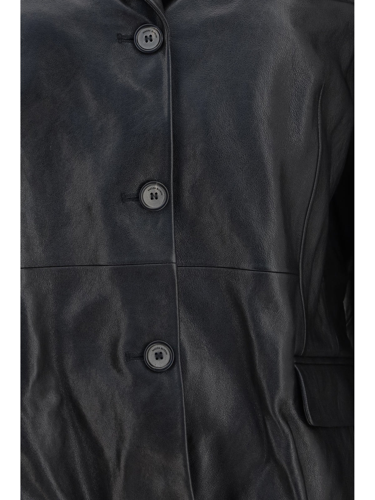 Magda Butrym Women Leather Blazer Jacket