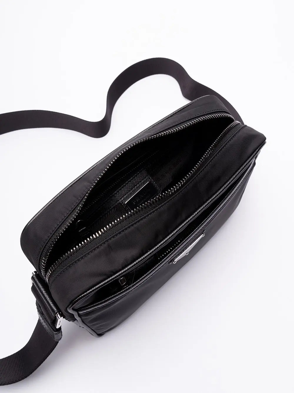Prada Men Re-Nylon And Saffiano Leather Shoulder Bag PRADA