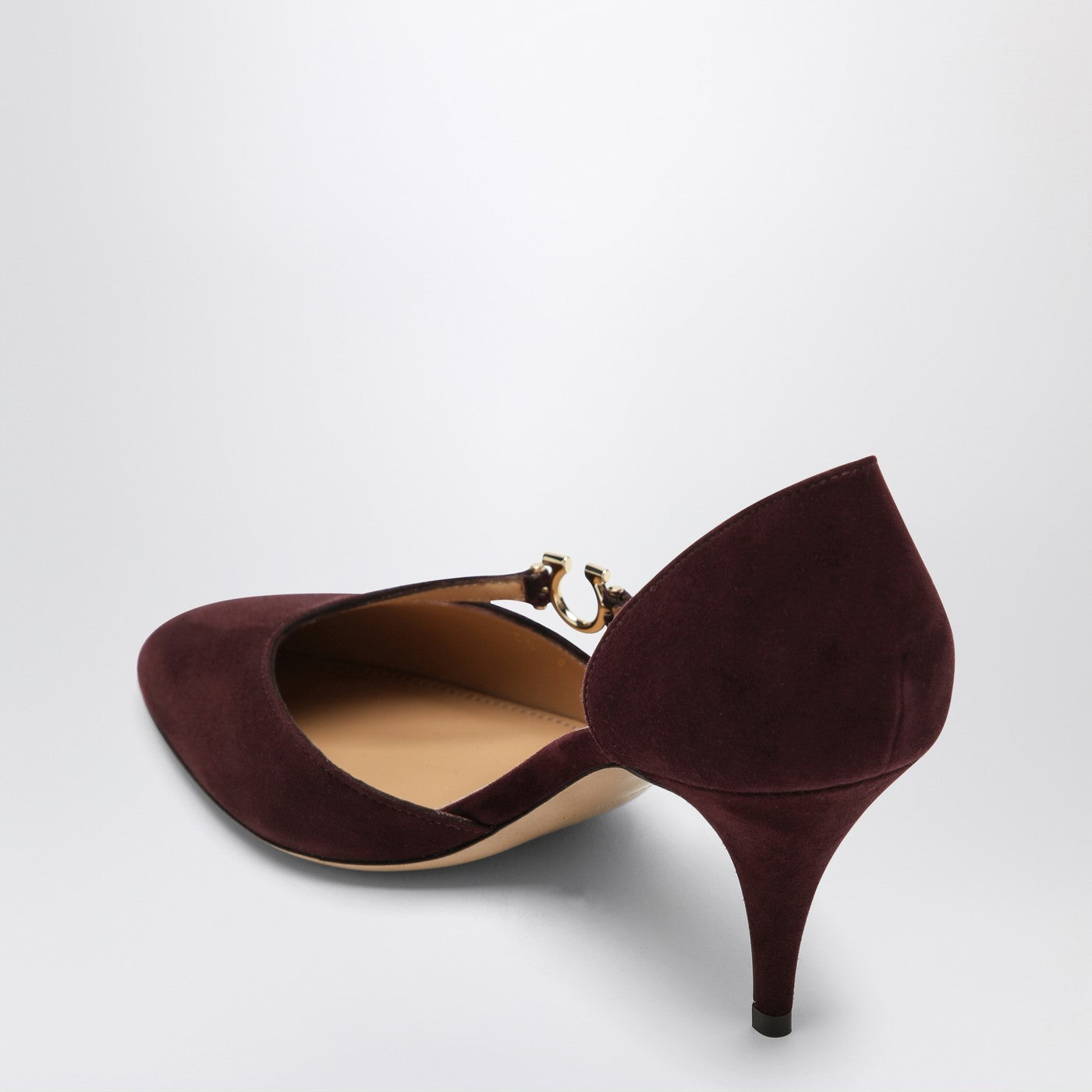 Ferragamo Pumps With Gancini Detail Dark Barolo Women FERRAGAMO