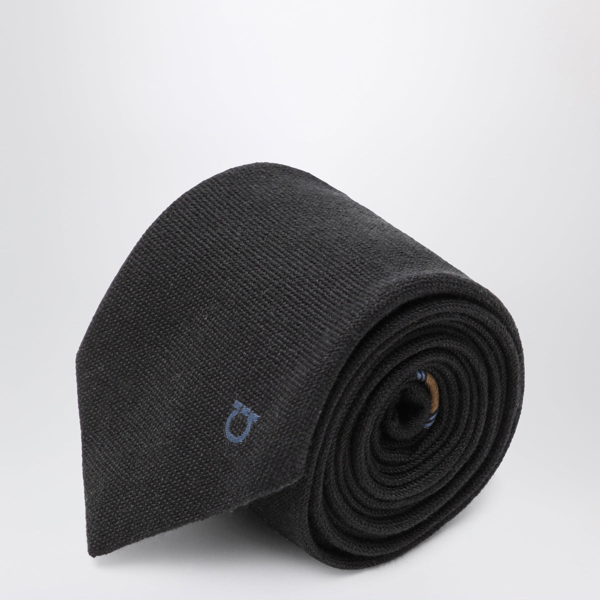 Ferragamo Dark Grey Gancini Jacquard Tie Men FERRAGAMO