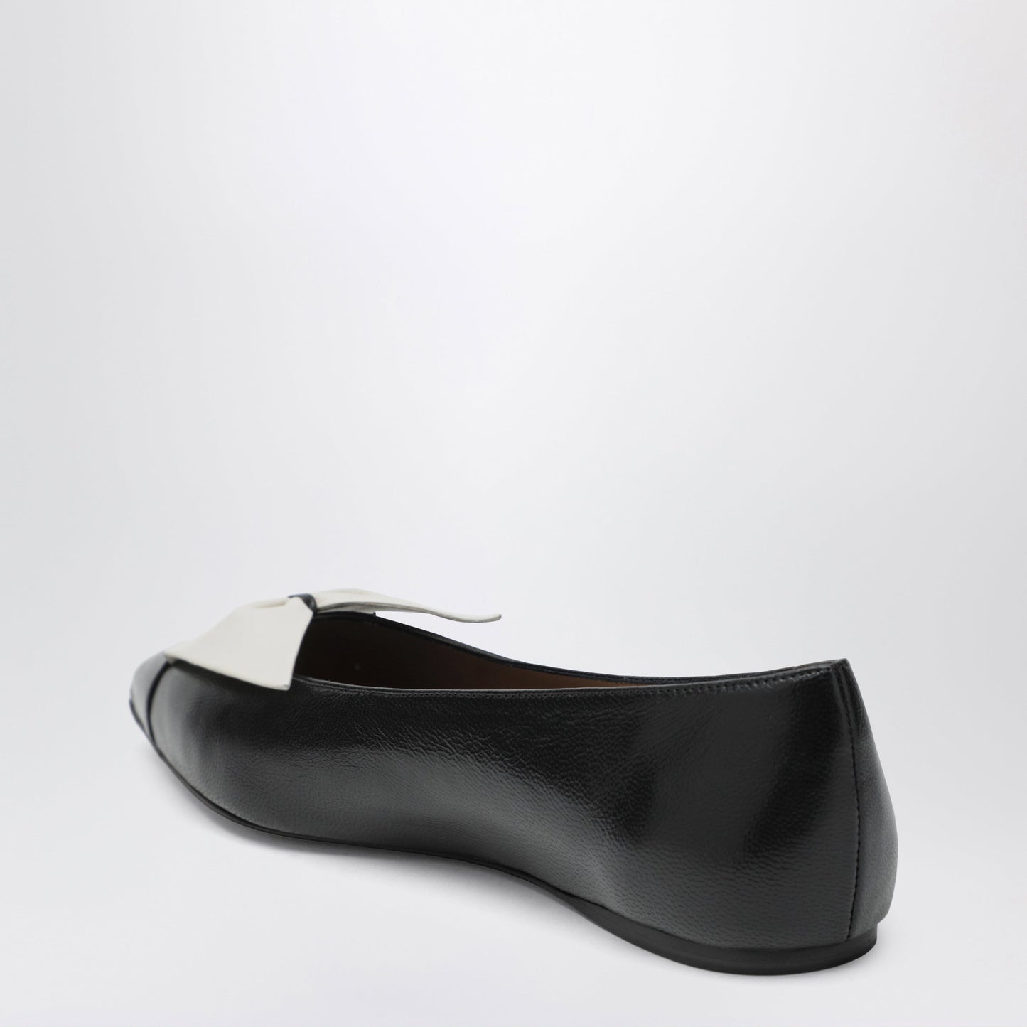 Ferragamo Soft Bow Ballerina Flats Black/Mascarpone Women FERRAGAMO