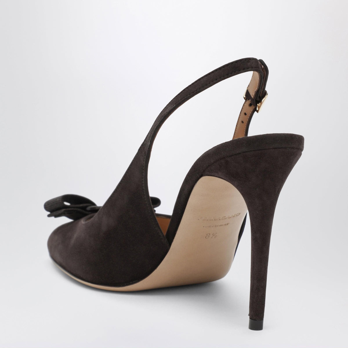 Ferragamo Vara Bow Slingbacks Dark Brown Women FERRAGAMO