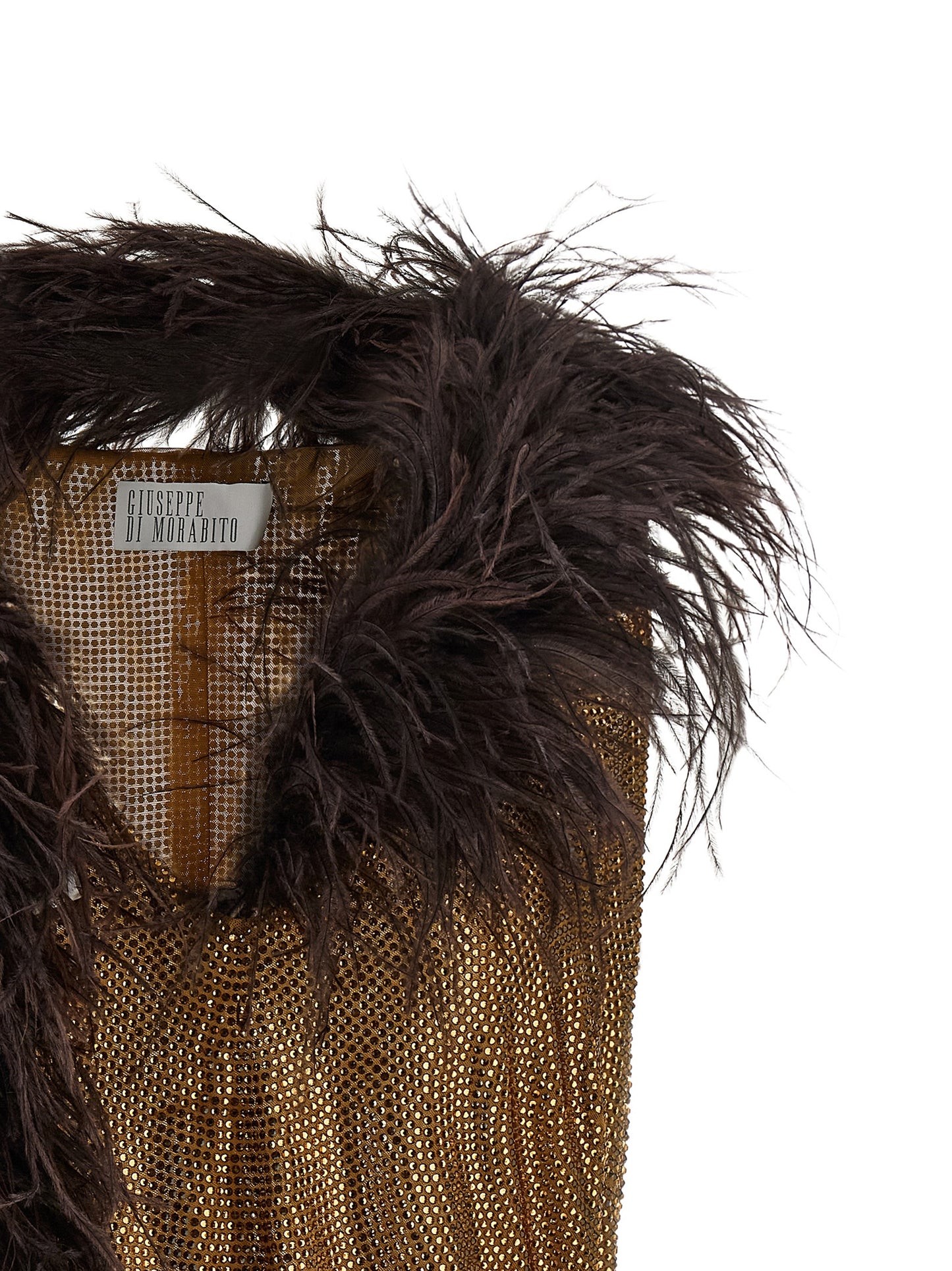 Giuseppe Di Morabito Women Mesh And Feather Top GIUSEPPE DI MORABITO