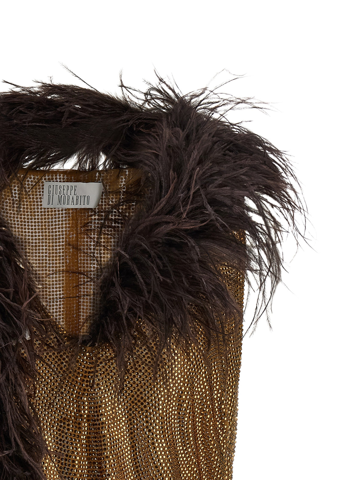 Giuseppe Di Morabito Women Mesh And Feather Top GIUSEPPE DI MORABITO