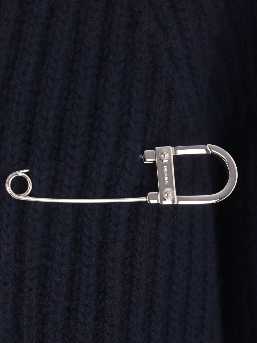 Prada Women Ribbed-Knit Safety-Pin Sweater PRADA