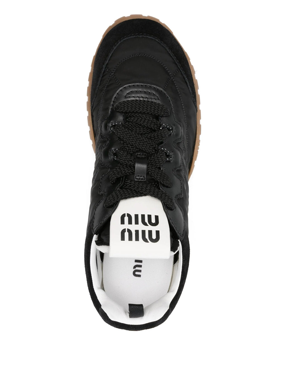 Miu Miu Women Tyre Technical Fabric And Suede Sneakers MIU MIU