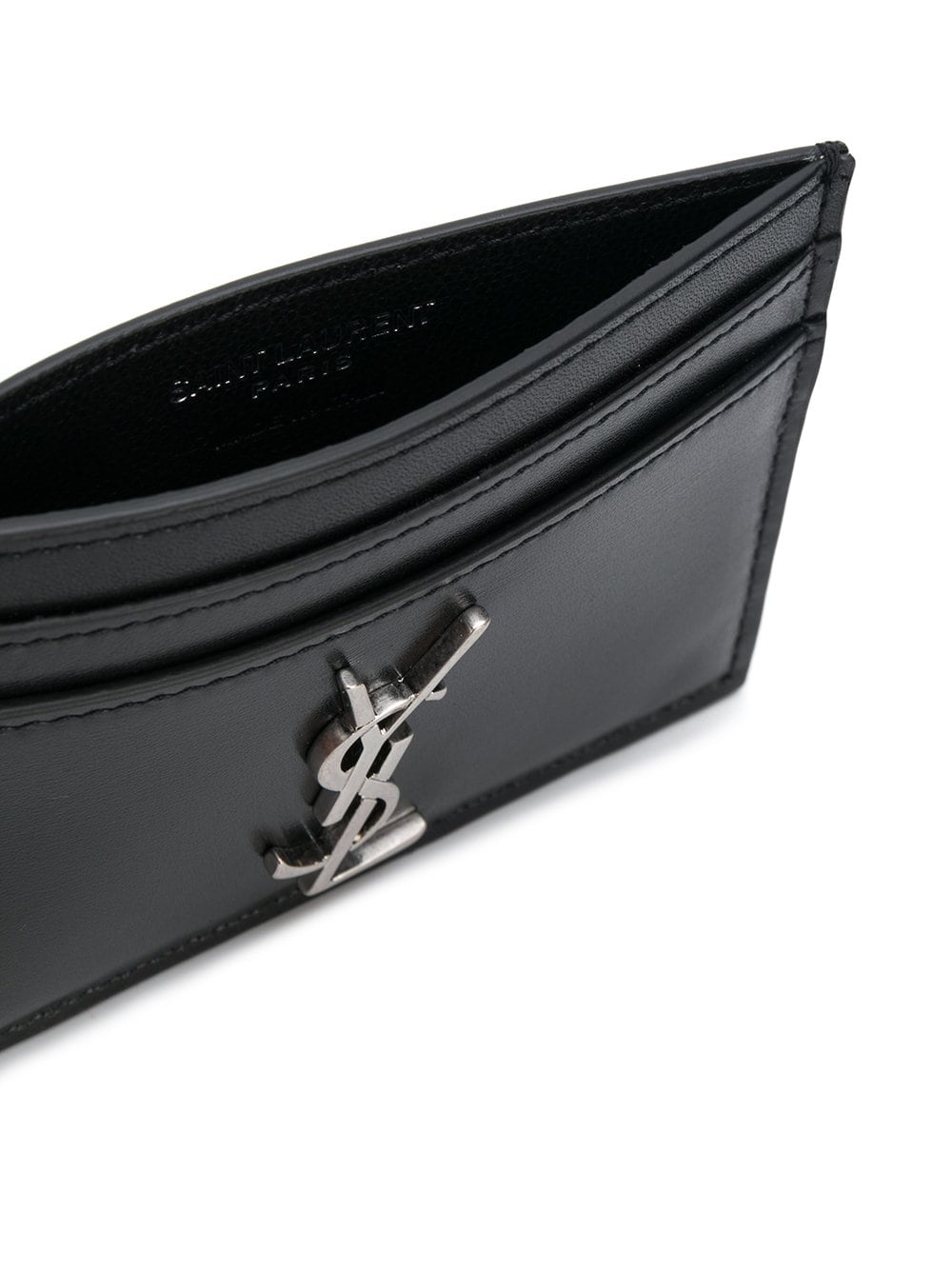 Saint Laurent Men Smooth Leather Cassandre Card Holder SAINT LAURENT
