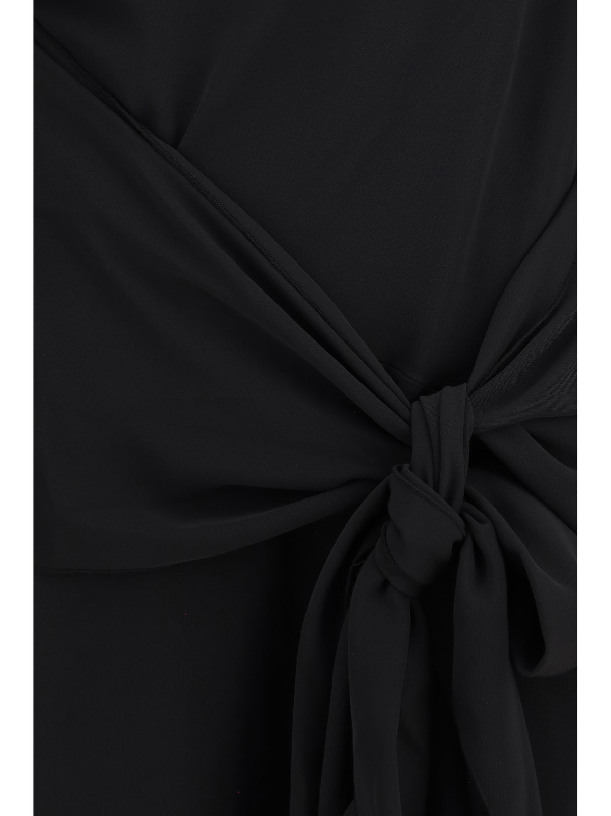 Ganni Women Draped-Knot Crepe Mini Dress GANNI