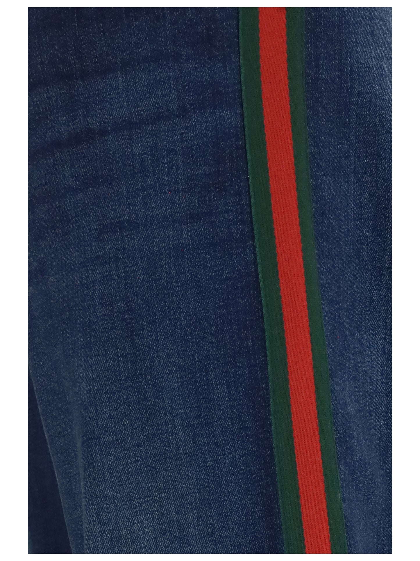 Gucci Men Cotton Jeans With Web Stripe GUCCI