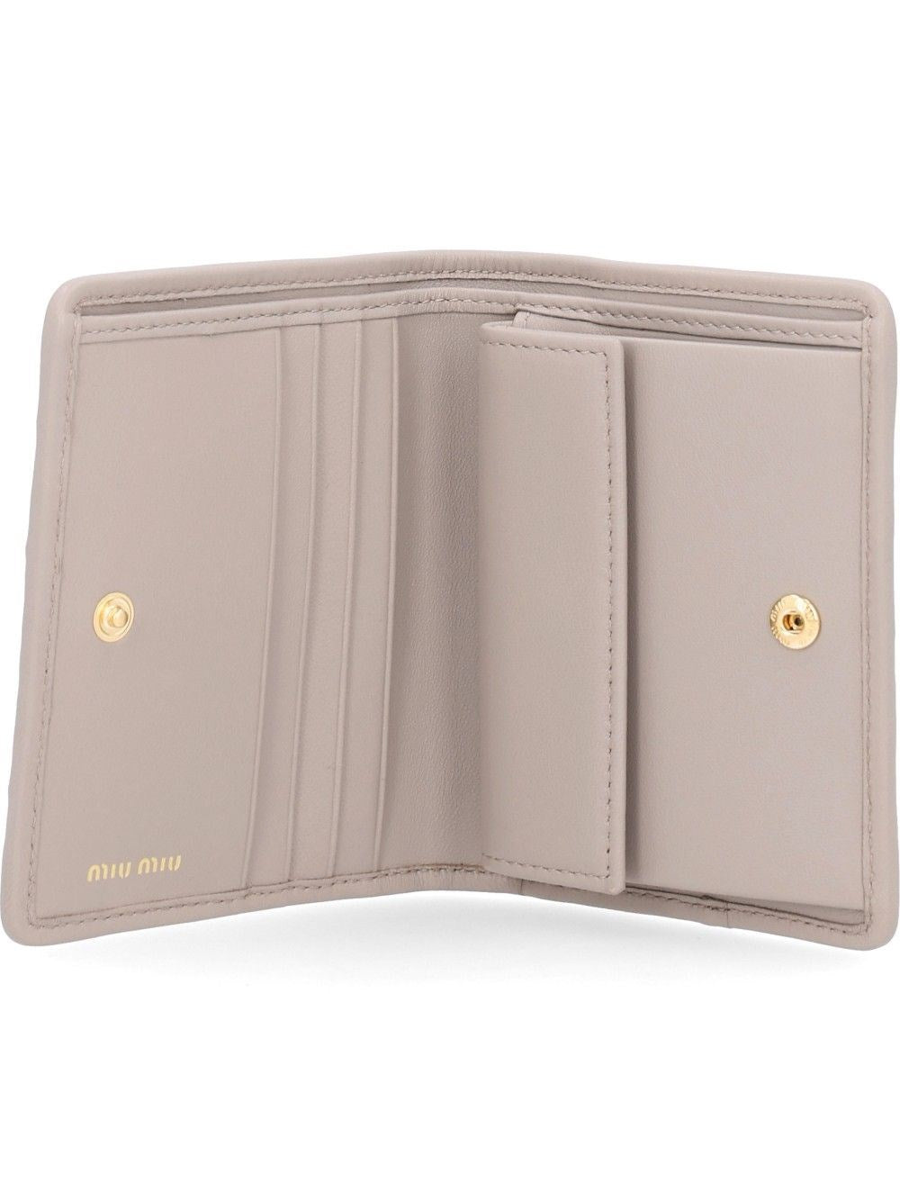 Miu Miu Women Compact Matelassé Leather Wallet MIU MIU