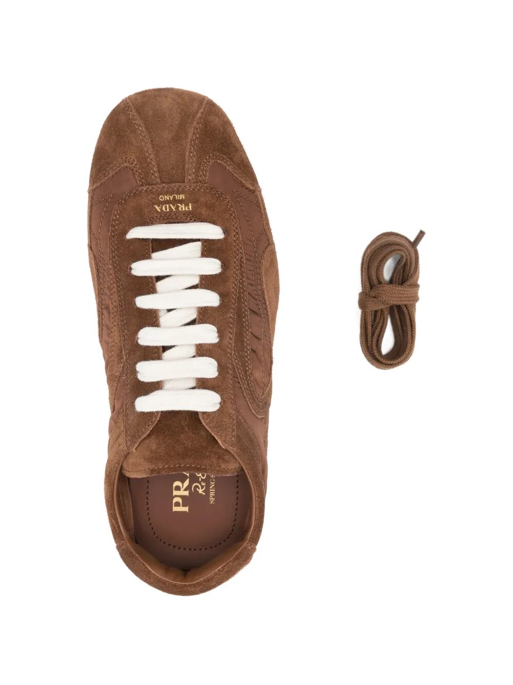 Prada Women Montecarlo Re-Edition 2005 Suede And Re-Nylon Sneakers PRADA