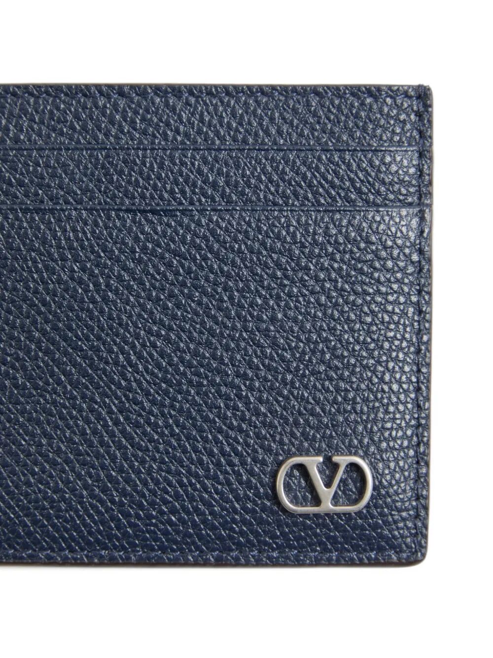 Valentino Garavani Men Vlogo Signature Garnet Calfskin Card Holder VALENTINO GARAVANI
