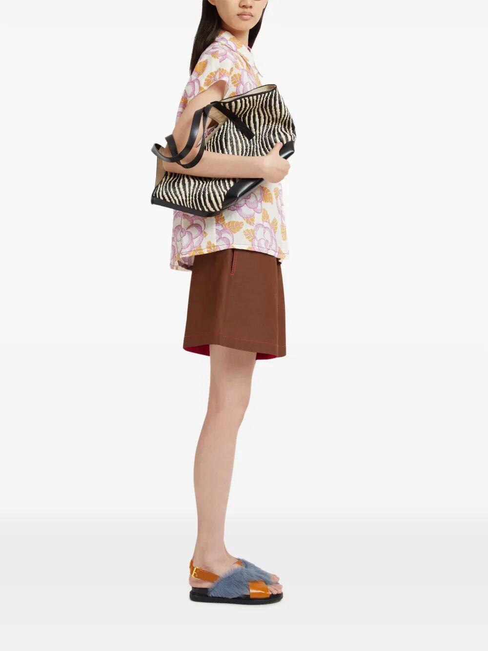Marni Women Floral Cap-Sleeved Shirt MARNI