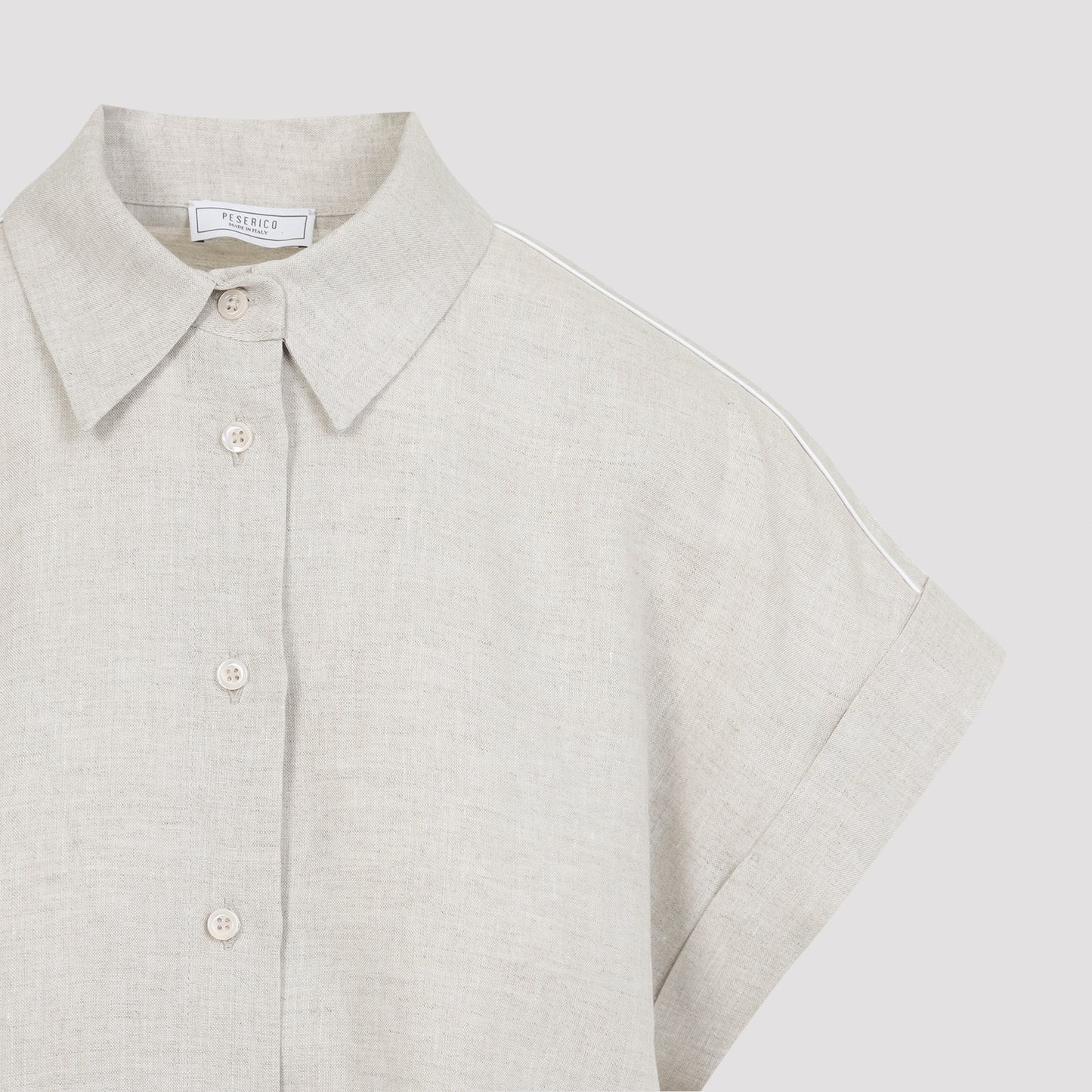 Peserico Linen Short Sleeves Shirt Women PESERICO