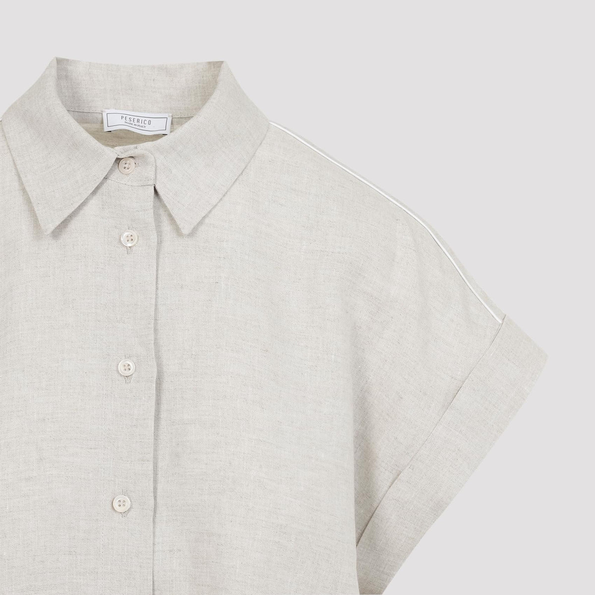 Peserico Linen Short Sleeves Shirt Women PESERICO