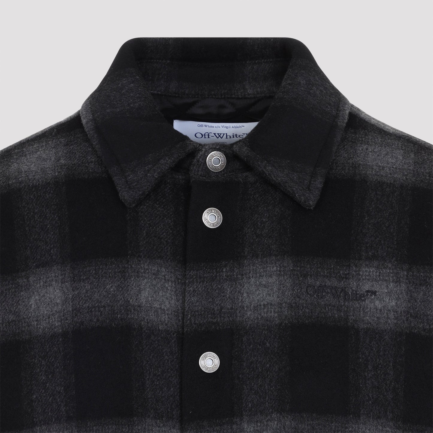 Lbl Flannel Wool Padded Overshirt Coat Men OFF-WHITE
