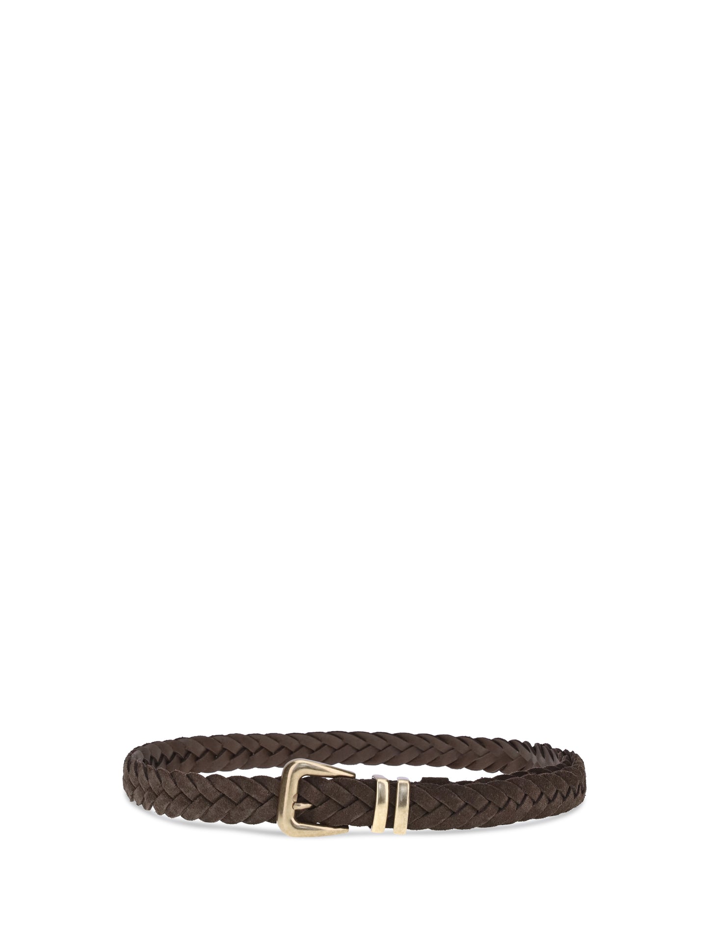 Brunello Cucinelli Men Leather Woven Belt BRUNELLO CUCINELLI