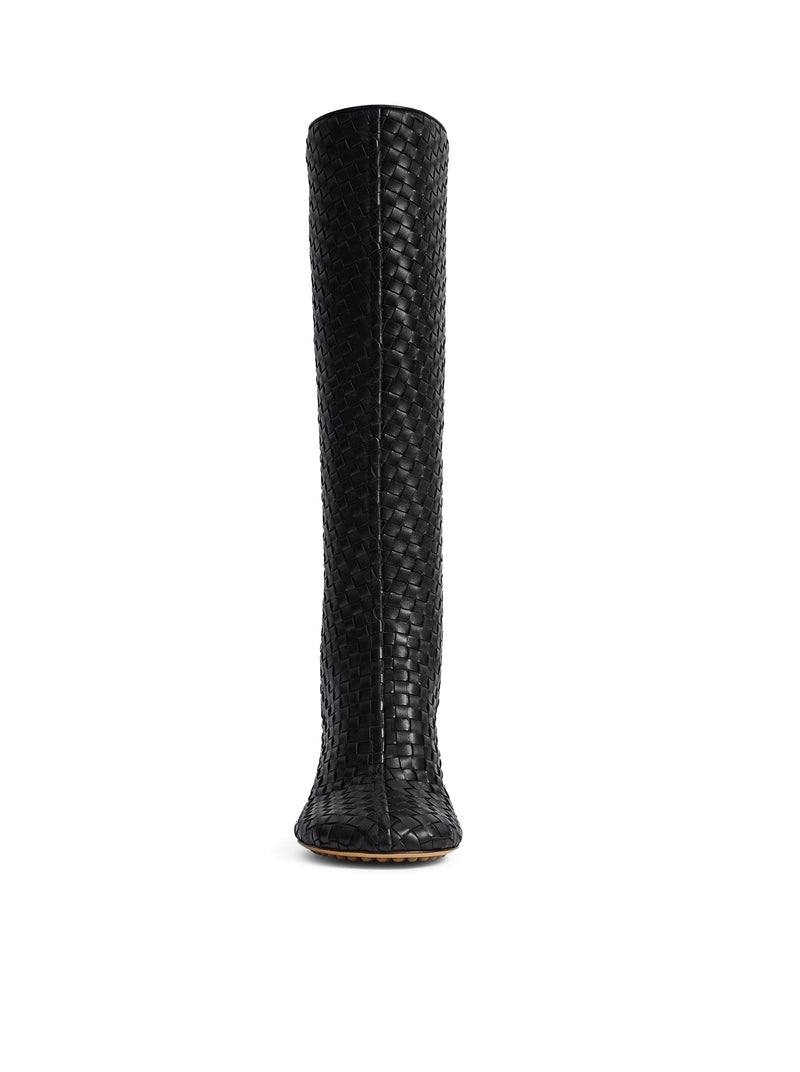 Bottega Veneta Women Cherry Woven Leather Boots BOTTEGA VENETA