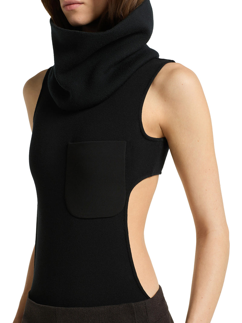 Courreges Women High-Neck Knit Bodysuit With Cut-Out COURREGES