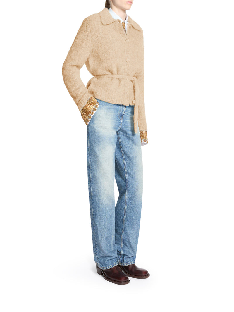 Dries Van Noten Women Wool-Blend Cardigan With Belt DRIES VAN NOTEN