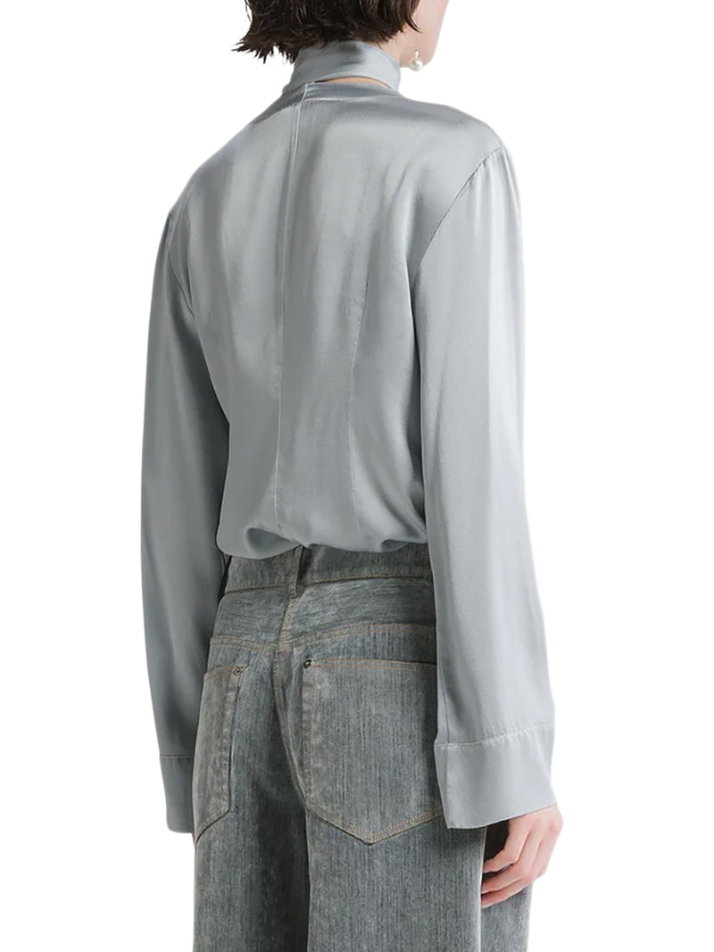 Forte Forte Women Silk Satin Shirt With Scarf FORTE FORTE