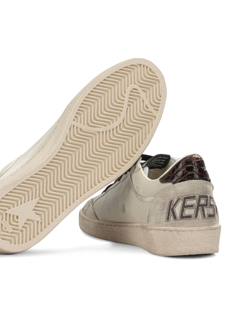 Golden Goose Deluxe Brand Men Ball-Star Sneakers In Leather With Crocodile Inserts GOLDEN GOOSE
