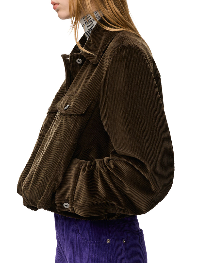 Loewe Women Cotton Corduroy Jacket With A Balloon Silhouette And Curved Sleeves LOEWE