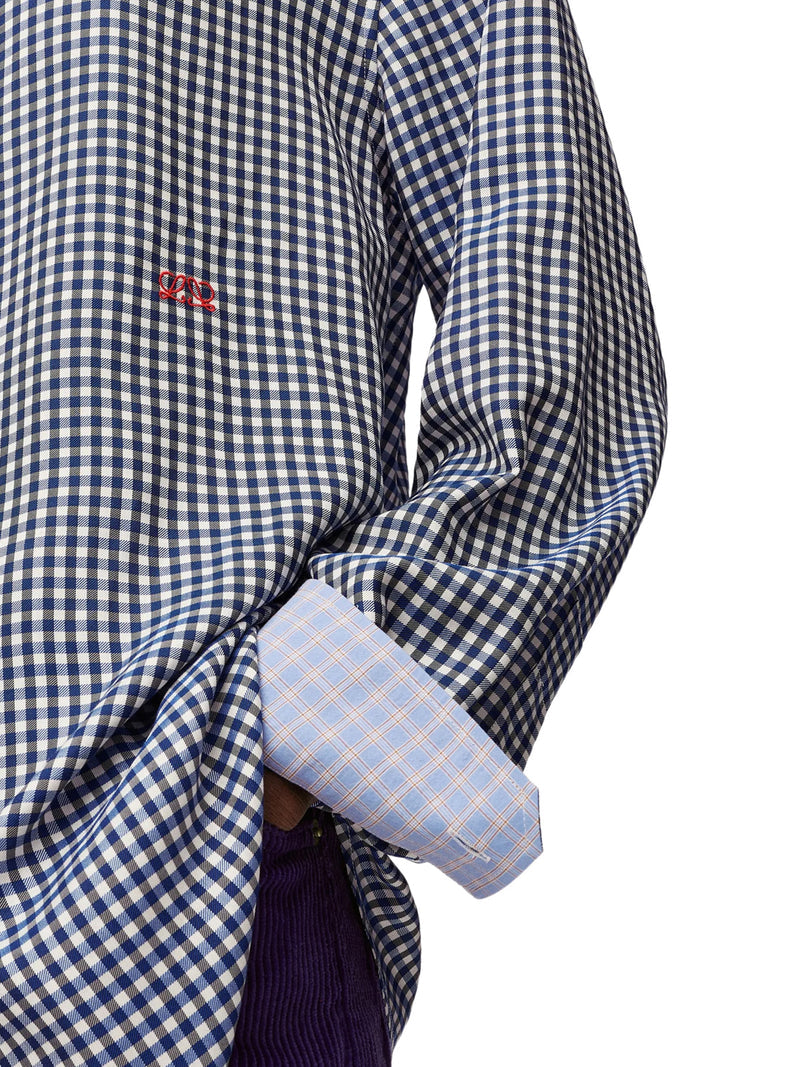 Loewe Women Checked Silk Twill Shirt With A Contrasting Micro-Pattern LOEWE
