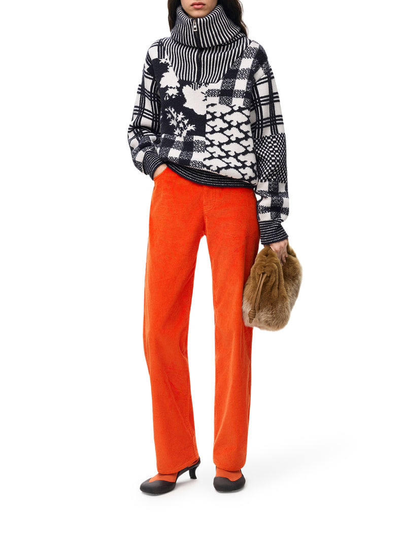 Loewe Women Mid-Weight Double-Faced Wool Jacquard Sweater LOEWE
