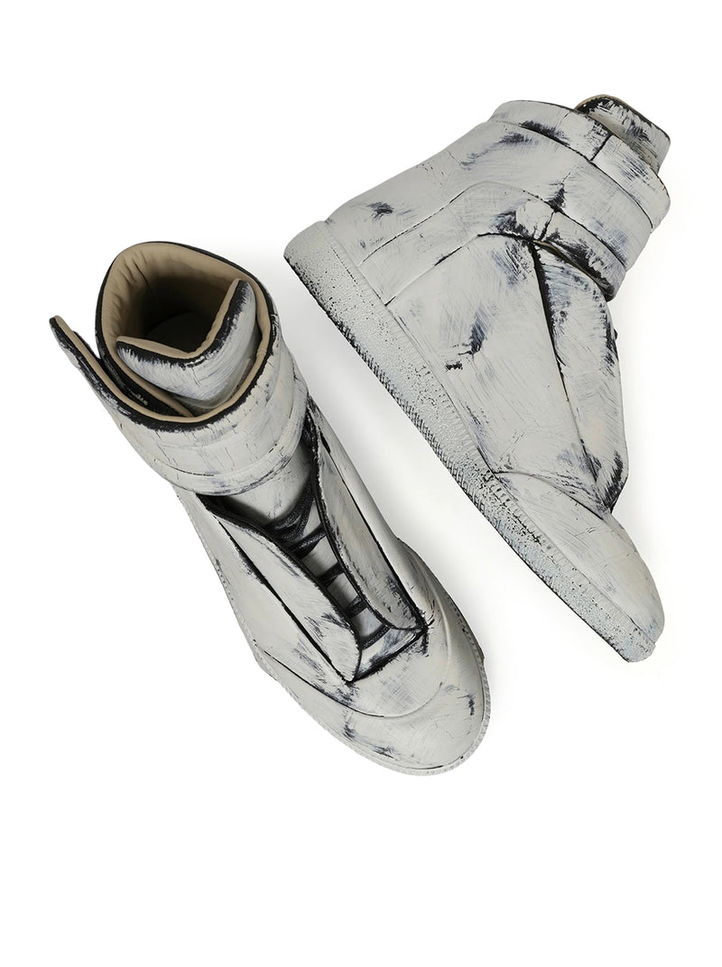 Maison Margiela Men Future Mid-Top Sneaker In Patent White
