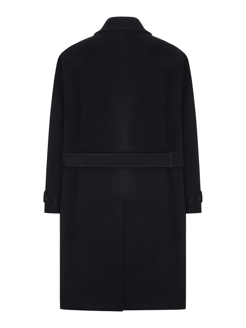 Prada Men Long Wool And Cashmere Blend Coat PRADA