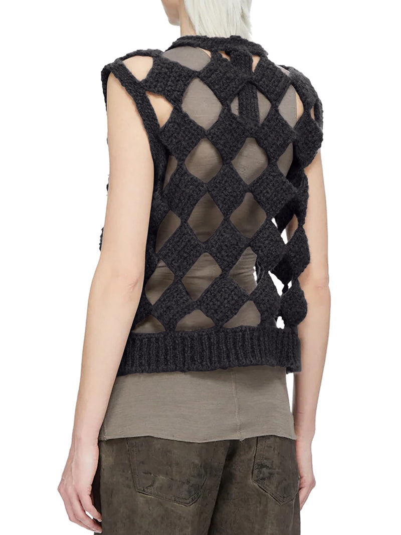 Rick Owens Women Openwork Cashmere-Silk Blend Sarutanya Top RICK OWENS