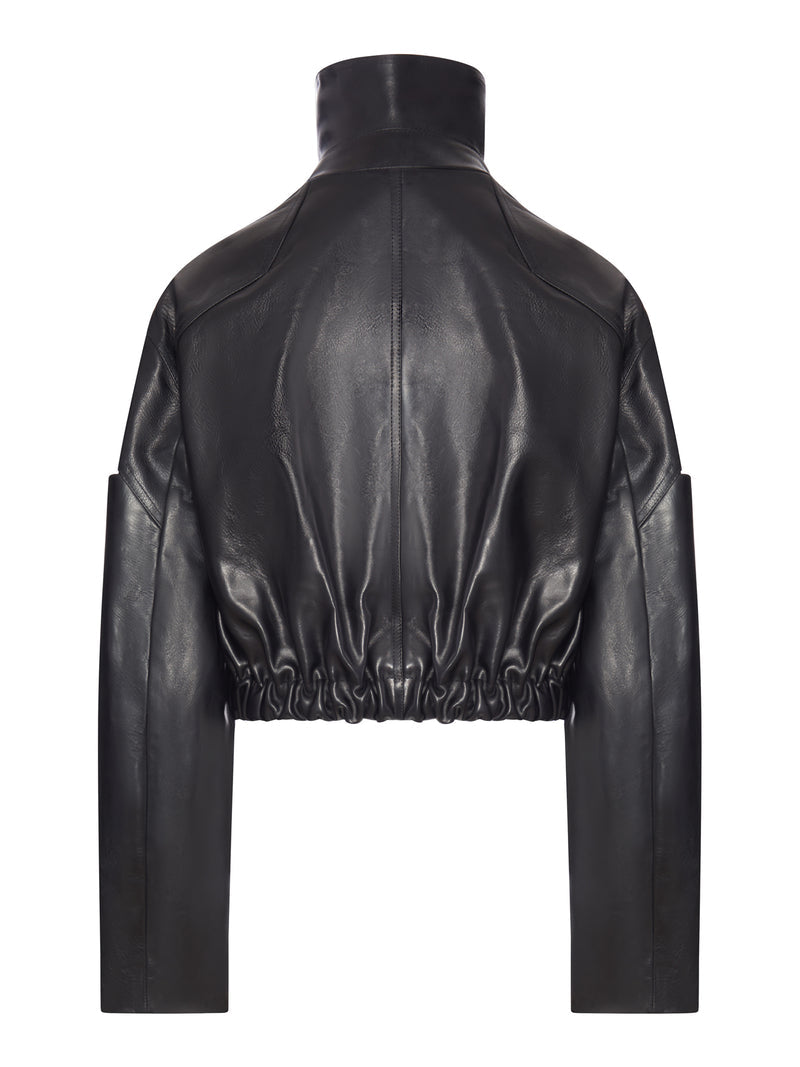 Rick Owens Women Leather Collared Bomber Mac RICK OWENS