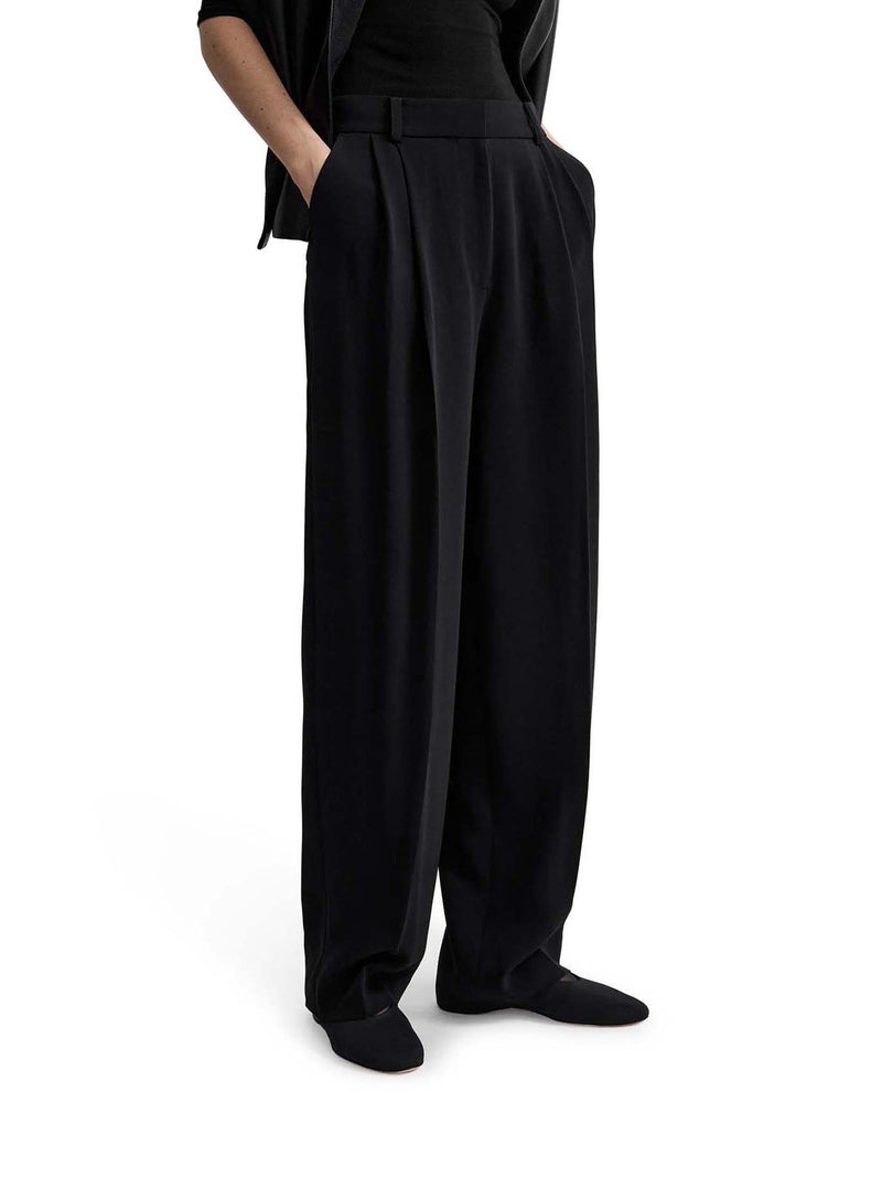 Toteme Women Black Wide Leg Pants TOTEME