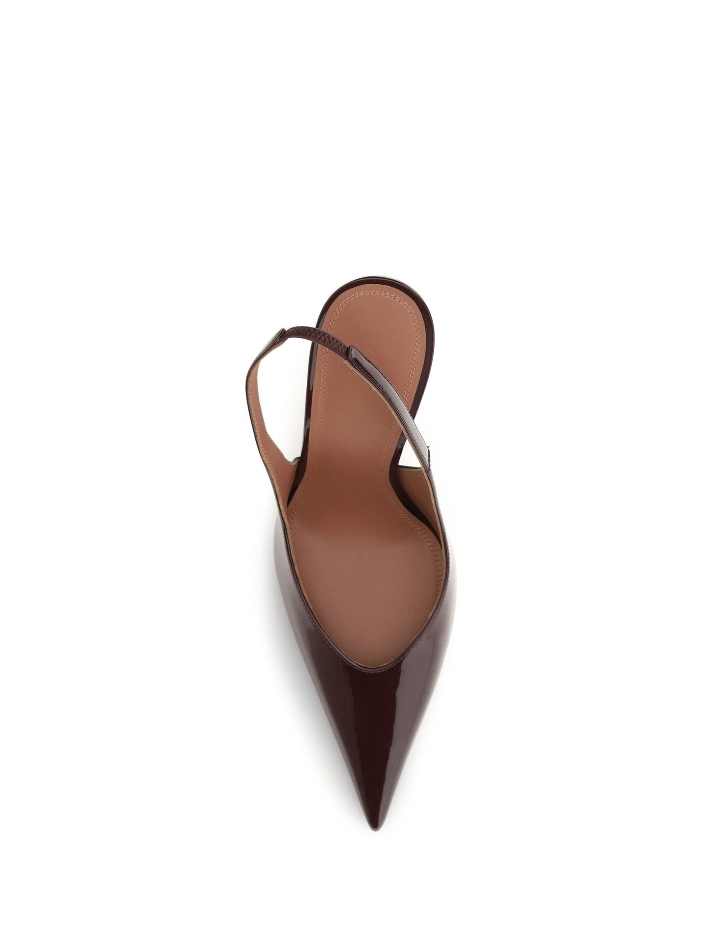 Amina Muaddi Women Anok Patent Leather Slingback Pumps AMINA MUADDI