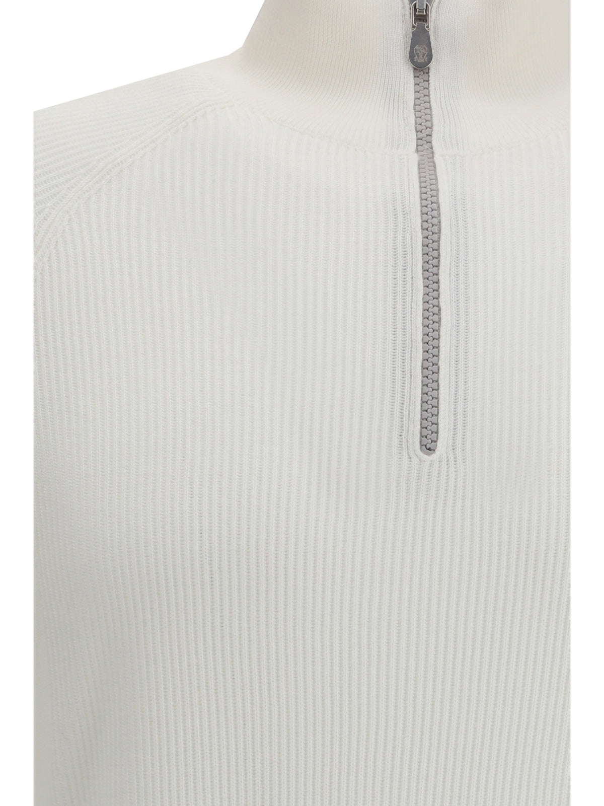 Brunello Cucinelli Men Cotton Sweater With A High Neckline BRUNELLO CUCINELLI