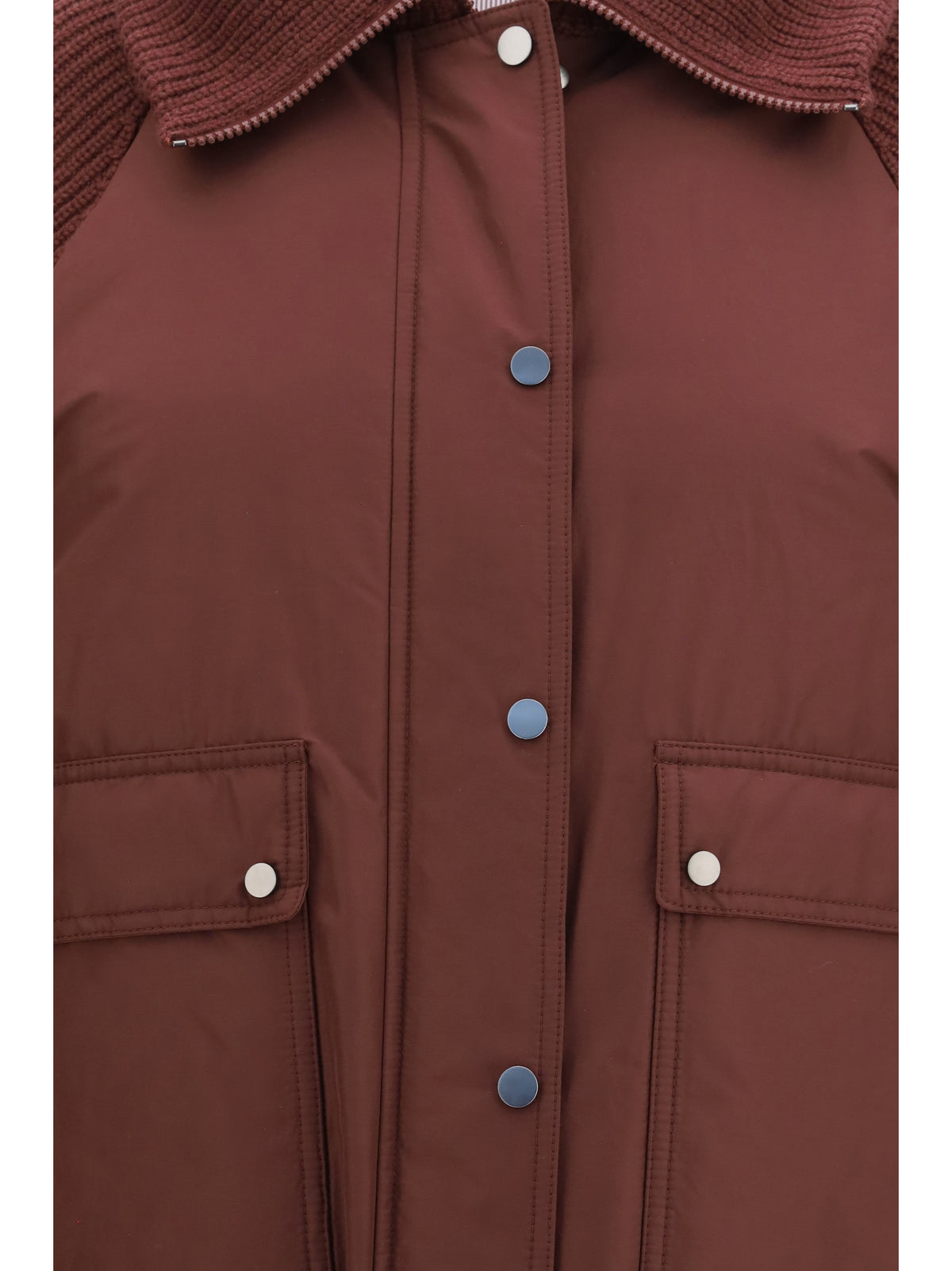 Brunello Cucinelli Women Down Jacket With Wool Sleeves BRUNELLO CUCINELLI