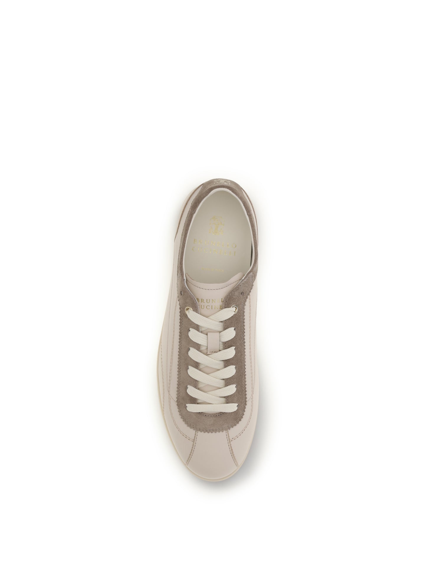Brunello Cucinelli Men Leather And Suede Sneakers With Slim Sole BRUNELLO CUCINELLI