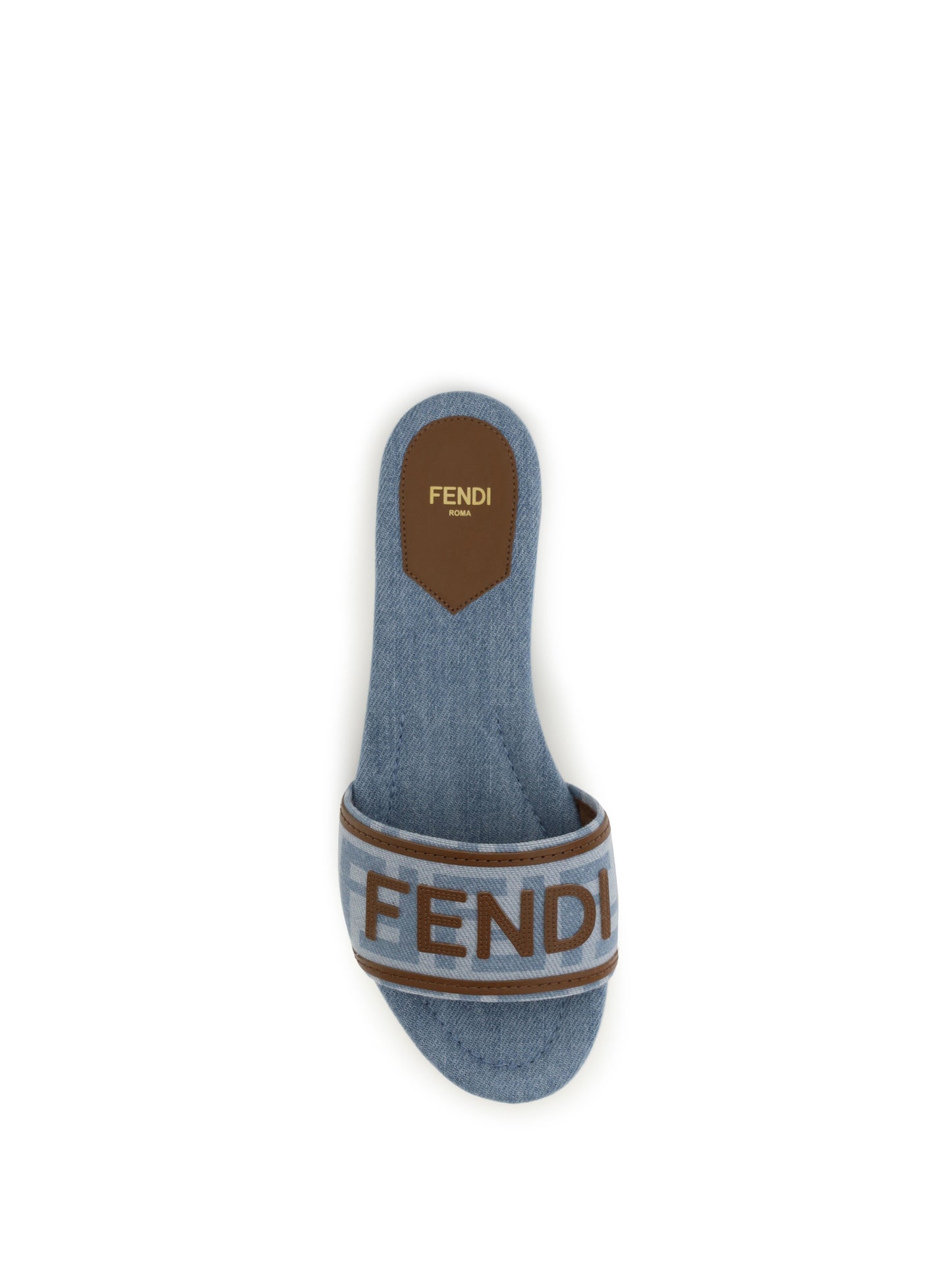 Fendi Women Ff Denim Sandals