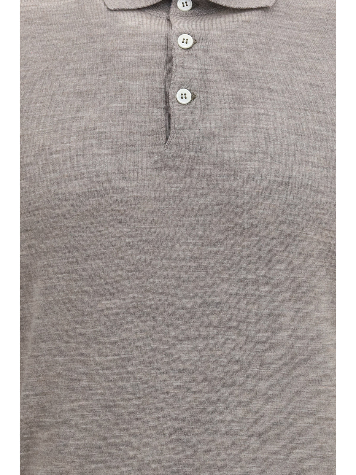 Brunello Cucinelli Men Virgin Wool Polo Sweater BRUNELLO CUCINELLI