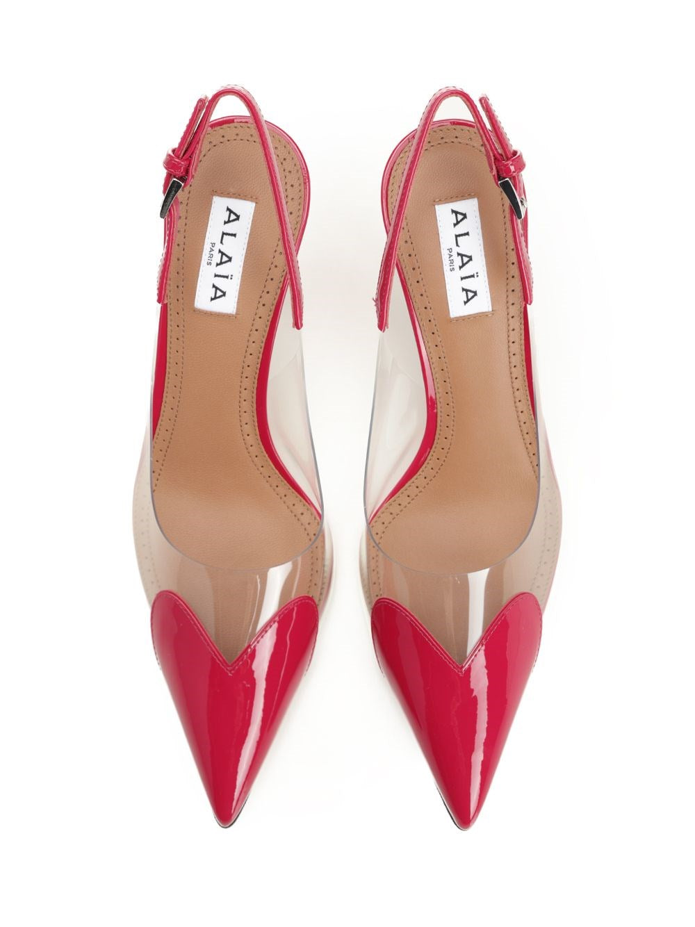 Alaïa Women Le Cœur Patent Leather Slingback ALAIA