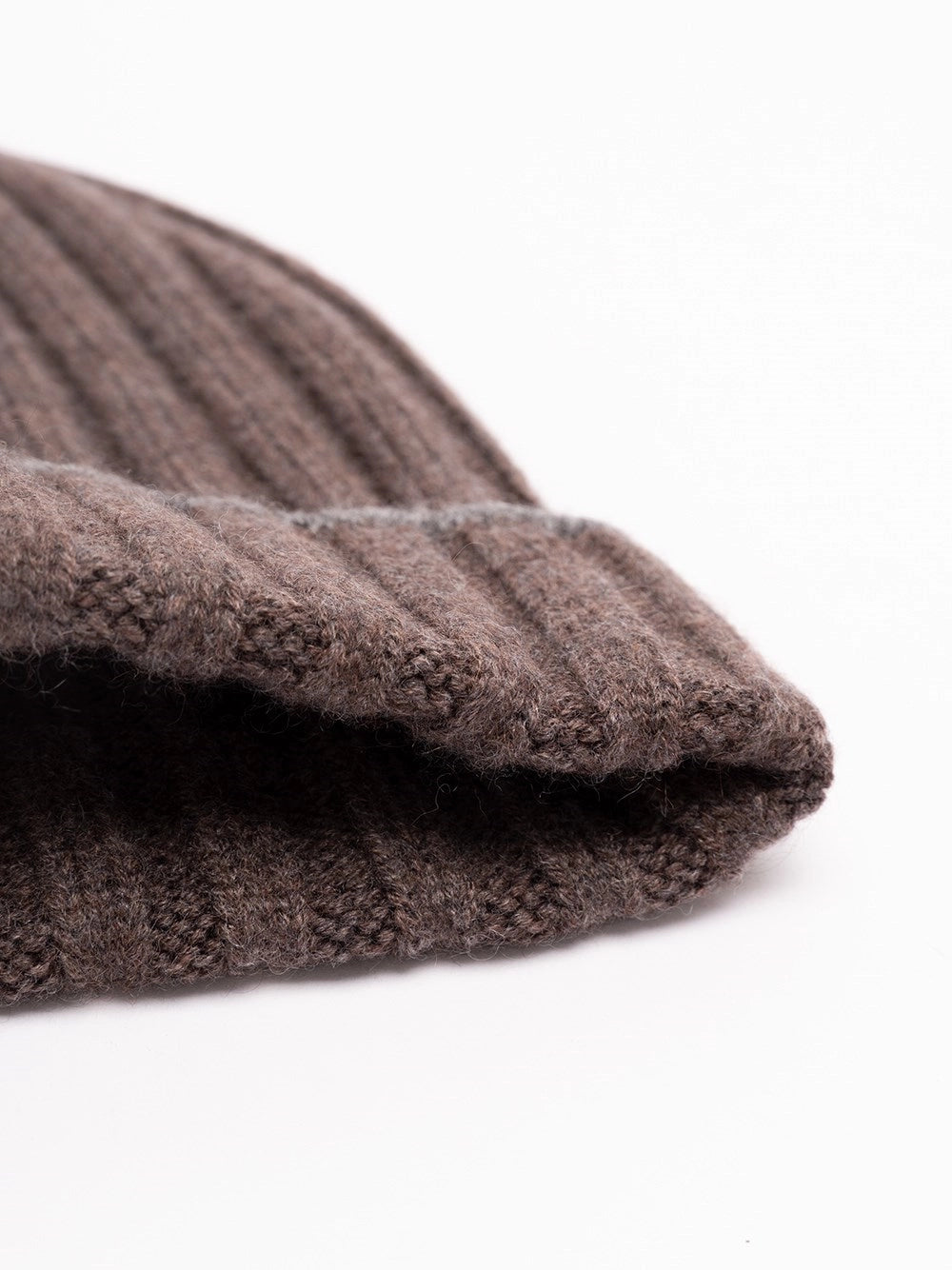 Brunello Cucinelli Men Cashmere Rib Knit Beanie BRUNELLO CUCINELLI